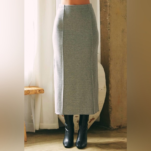 NWT Boutique Claire 2-Piece High Neck Top & Maxi Skirt Set – Gray - Picture 11 of 12